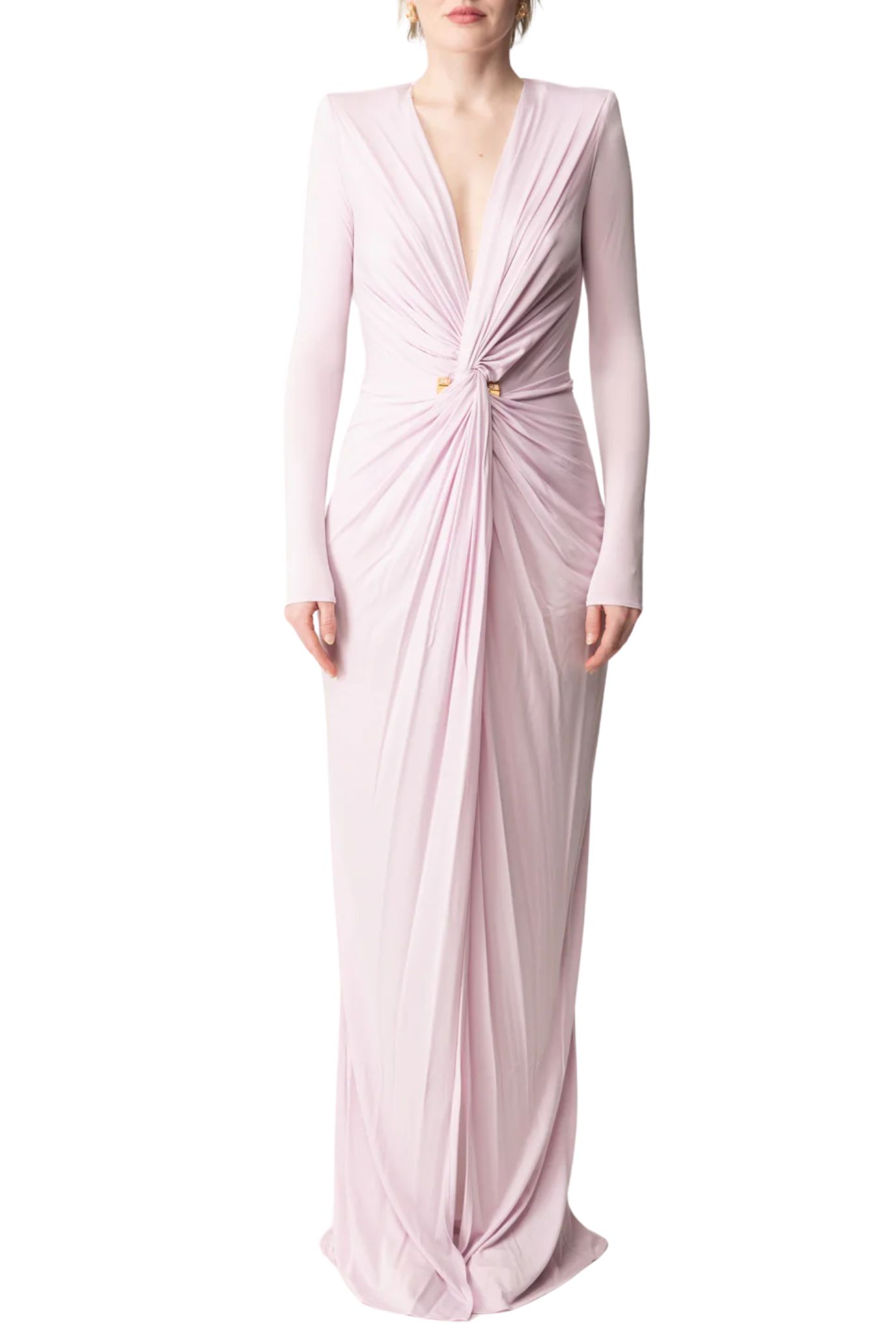 Abito Rosa Abito Lungo Pizzo Elisabetta Franchi Long Dress With Embroidery  Elisabetta Franchi Abiti, Abiti