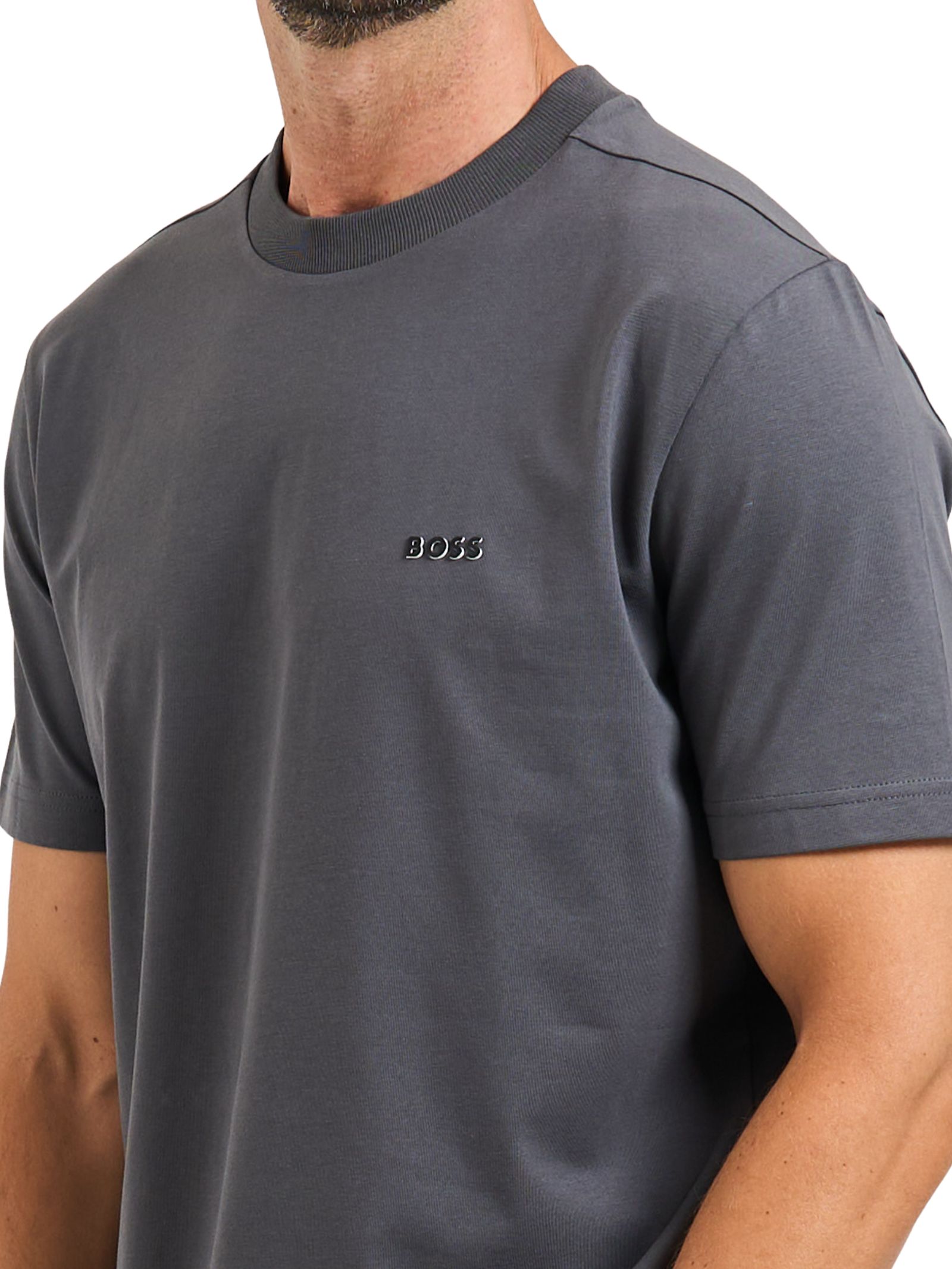 Maglione BOSS Uomo Grigio Medio Con Scollo A V In Lana Responsabile - Vestibilità Regolare E Maniche Lunghe