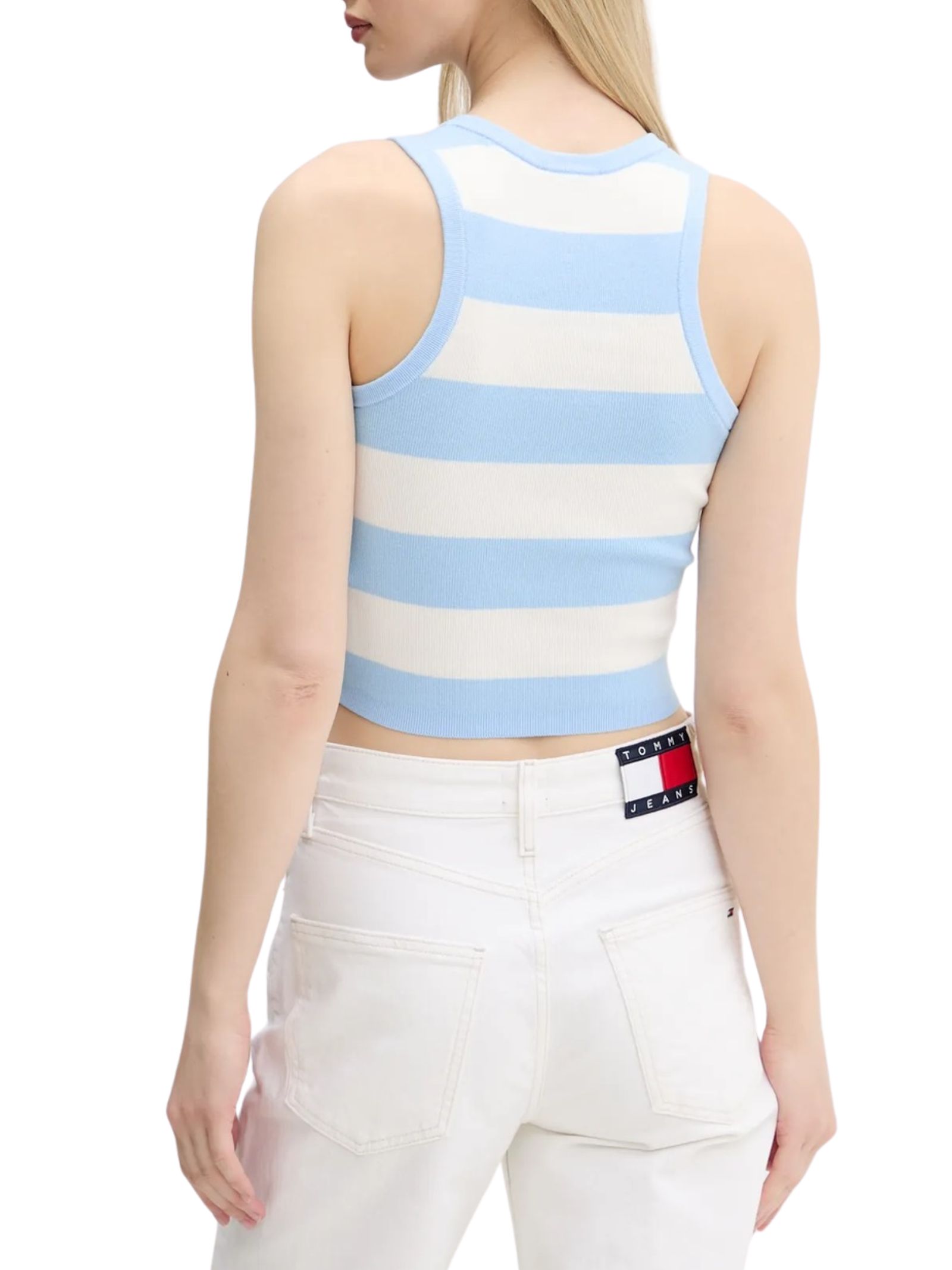Canotta Corta in Cotone Spalle Americana - Canotte e Top - Donna