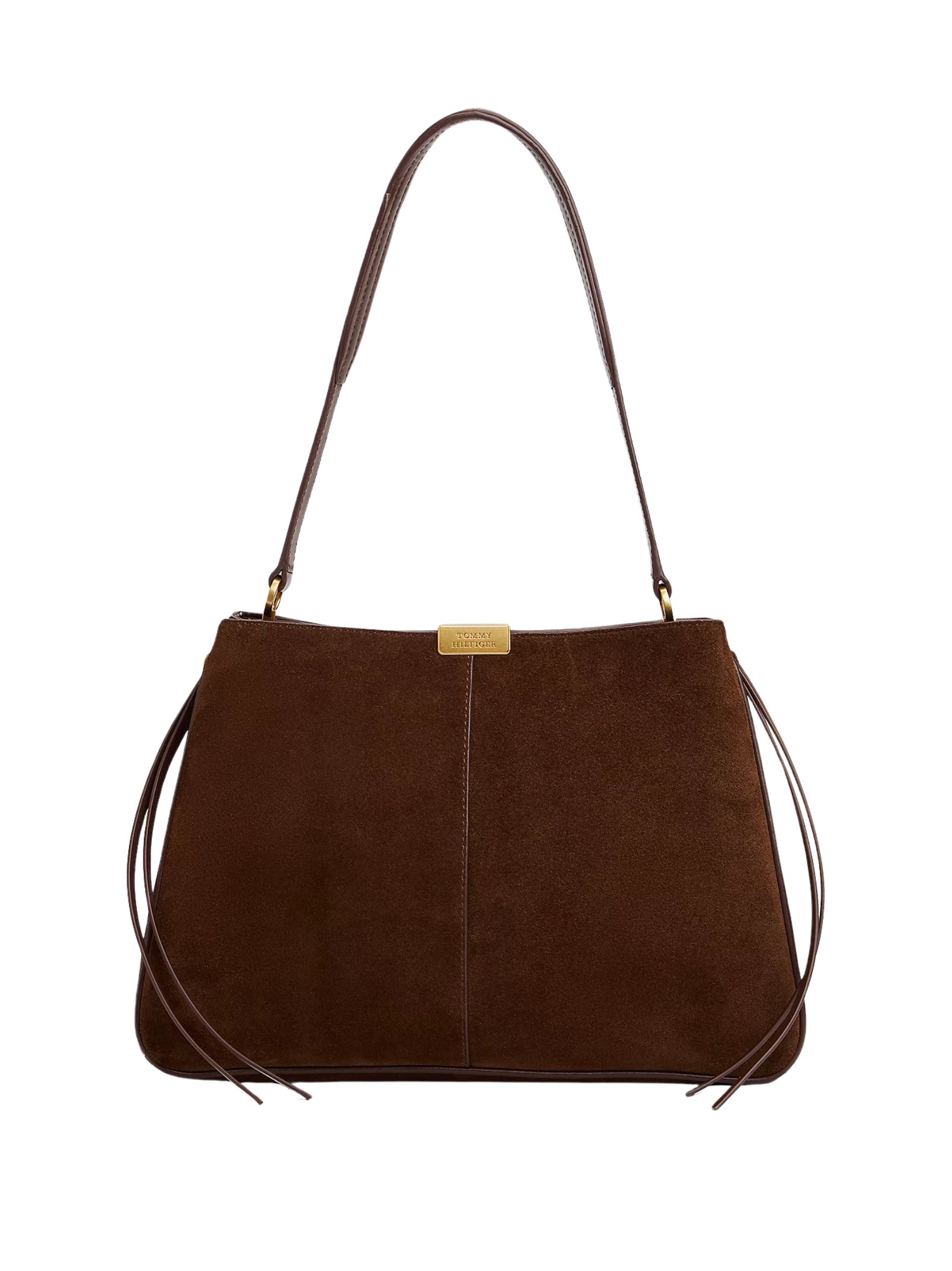 Borsa marrone in pelle scamosciata Tommy Hilfiger AW0AW18201 GV0