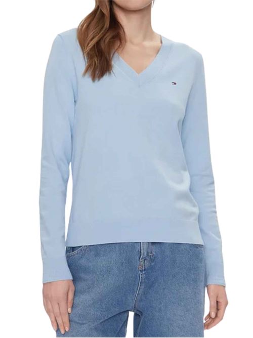 Maglione con scollo a V Tommy Hilfiger | Maglie | WW0WW40098C1Y