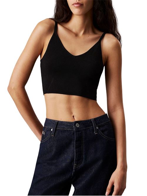 Bralette nera in viscosa Calvin Klein Jeans | Maglie | J20J224805BEH