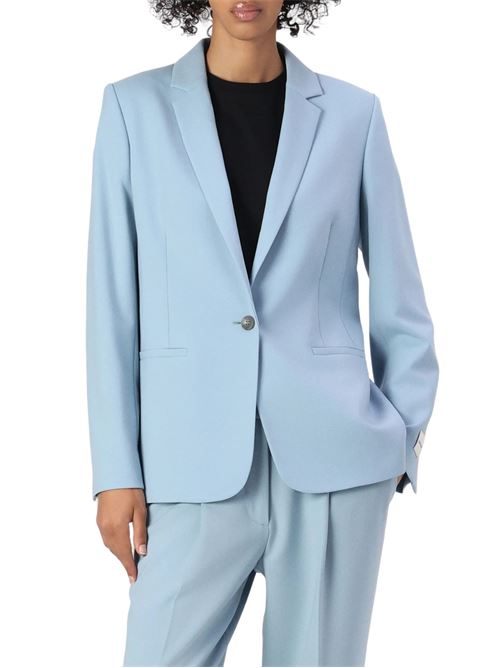 Blazer donna azzurro in satin Calvin Klein | Giacche | K20K207632CAZ
