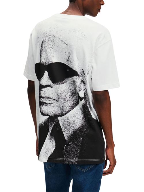 T-shirt uomo bianca in cotone Karl Lagerfeld jeans | T-shirt | A1M17113100
