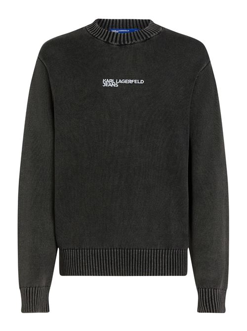 Maglioncino uomo grigio in cotone Karl Lagerfeld jeans | Maglie | A1M180201BJ