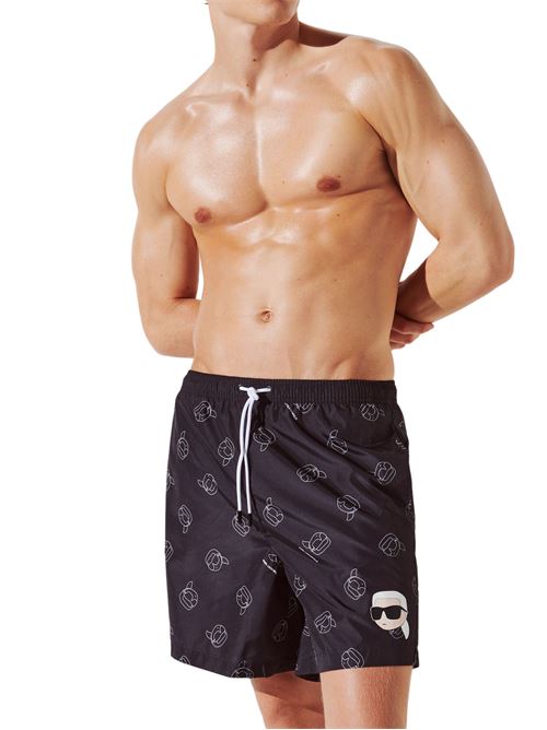 Costume uomo nero in poliestere Karl Lagerfeld jeans | Costumi | A1M460601PW