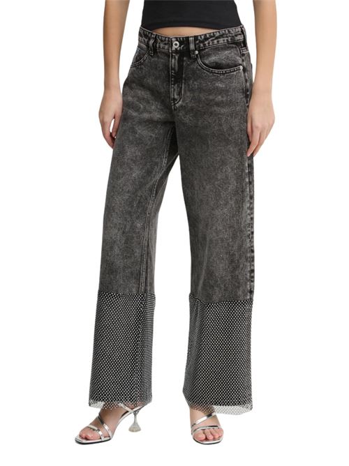 Jeans donna neri in cotone Karl Lagerfeld jeans | Jeans | A1W100391CF