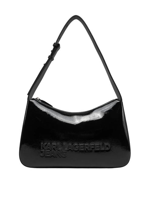 Borsa nera in simil-pelle verniciata Karl Lagerfeld jeans | Borse | A1W30254999