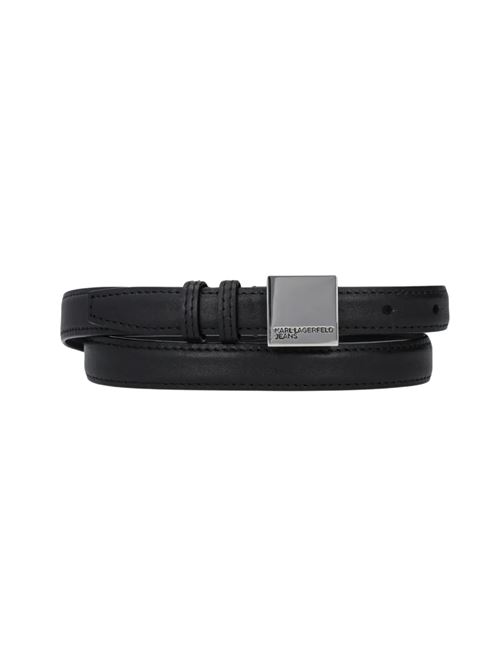Cintura nera in pelle Karl Lagerfeld jeans | Cinture | A1W33125999