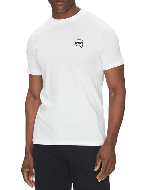 T-shirt uomo bianca in cotone Karl Lagerfeld | T-shirt | 75571050022410