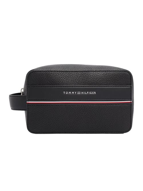 Beauty case nero in poliuretano Tommy Hilfiger | Portafogli | AM0AM13048BDS