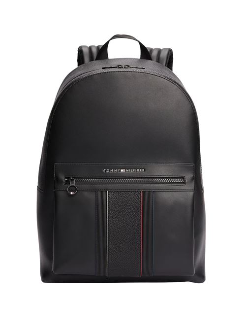 Zaino uomo nero in poliuretano Tommy Hilfiger | Zaini | AM0AM13069BDS