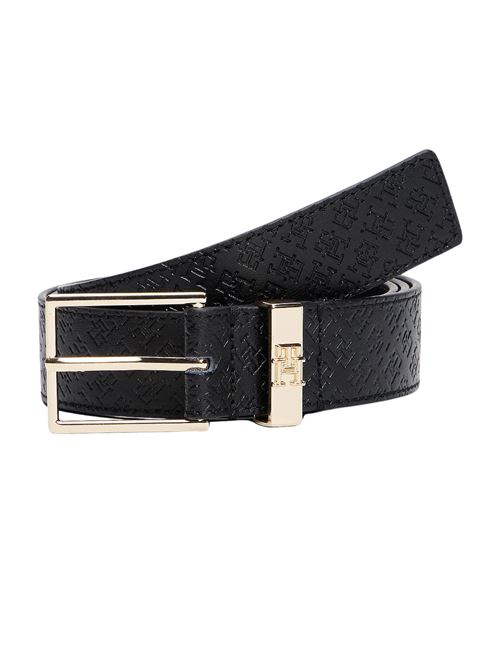 Cintura nera in pelle Tommy Hilfiger | Cinture | AW0AW16834BDS