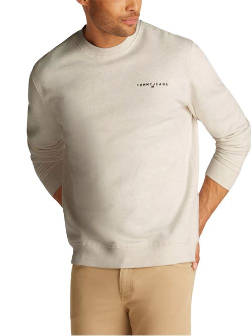 Felpa uomo avena in cotone Tommy Jeans | Maglie | DM0DM20249AE3