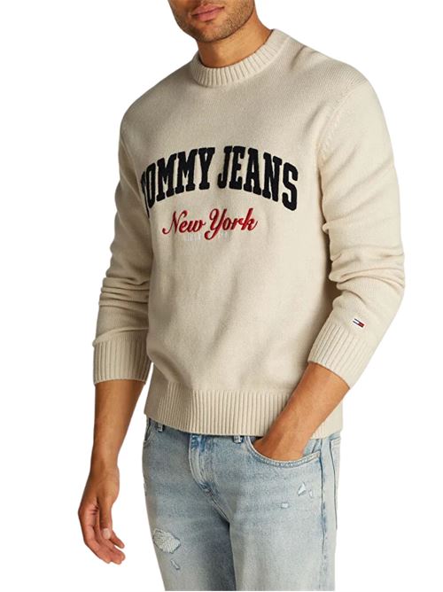 Maglioncino beige in cotone Tommy Jeans | Maglie | DM0DM21114ACG
