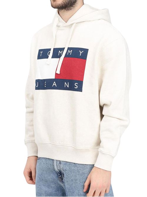 Felpa avena in cotone Tommy Jeans | Felpe | DM0DM21174AE3