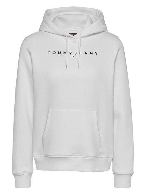 Felpa bianca in cotone Tommy Jeans | Felpe | DW0DW17324YBL