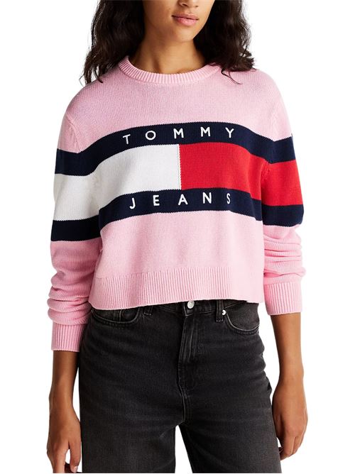Maglioncino rosa in cotone Tommy Jeans | Maglie | DW0DW19335TPF