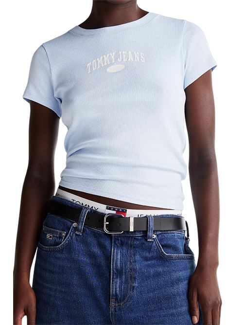T-shirt azzurra in cotone Tommy Jeans | T-shirt | DW0DW19435C3Q