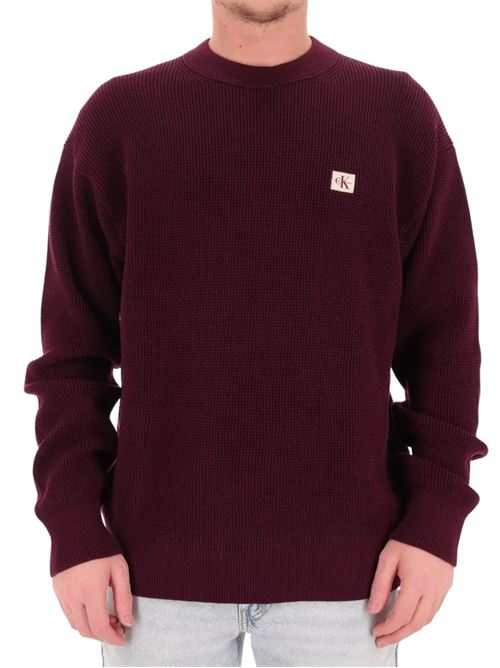 Maglioncino lavorazione waffle Calvin Klein Jeans | Maglie | LV04RD313G5FL