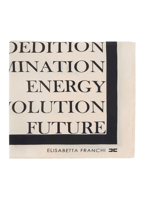 Foulard in seta con stampa Elisabetta Franchi | Foulard | FO19F61E2E84