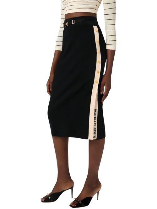 Gonna in maglia con bande Elisabetta Franchi | Gonne | GK27S61E2685