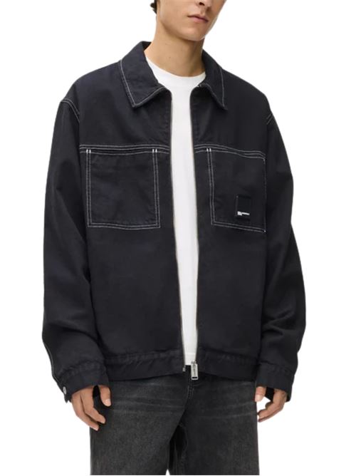 Giacca in denim con impunture a contrasto Karl Lagerfeld jeans | Capispalla | B1M14020999