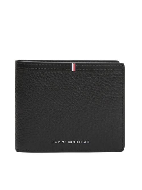 Portafoglio in pelle nera Tommy Hilfiger | Portafogli | AM0AM13969BDS