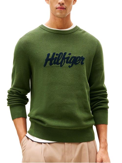 Maglioncino girocollo con grafica in cotone Tommy Hilfiger | Maglie | MW0MW41647L01