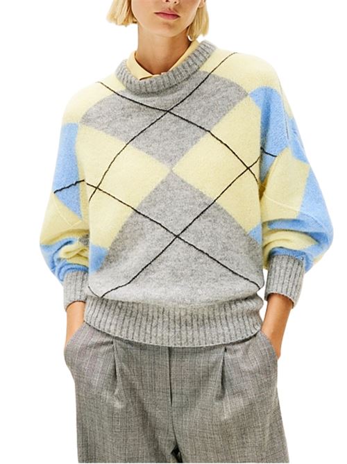 Pullover oversize a rombi in misto alpaca Tommy Hilfiger | Maglie | WW0WW474640IM