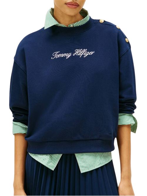 Felpa con bottoni dorati Tommy Hilfiger | Felpe | WW0WW48783C1G