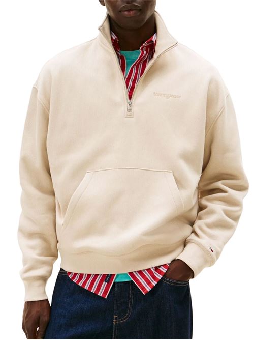 Felpa in pile a costine con scritta anni '90 Tommy Jeans | Felpe | DM0DM22362ABY