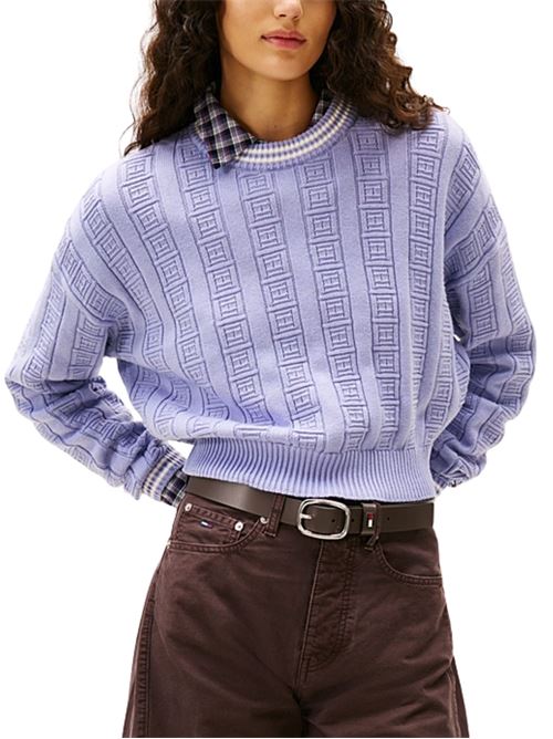 Pullover relaxed fit in maglia intrecciata Tommy Jeans | Maglie | DW0DW22025C5U