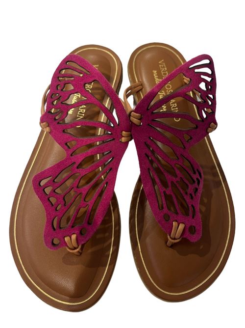 Infradito fucsia in cuoio e pelle Angelo&Ugo | FARFALLAFUXIA