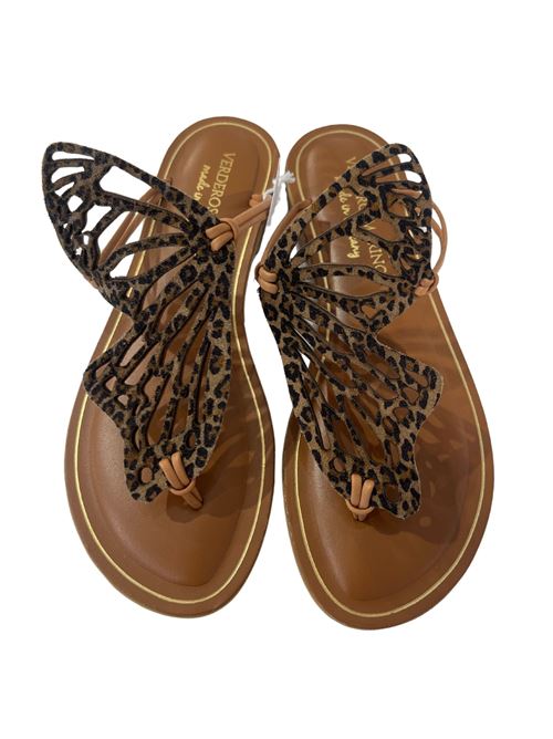 Infradito animalier in cuoio e pelle Angelo&Ugo | FARFALLAMAC