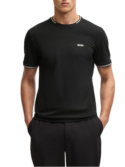T-shirt uomo nera in cotone Boss Green | T-shirt | 50521245001