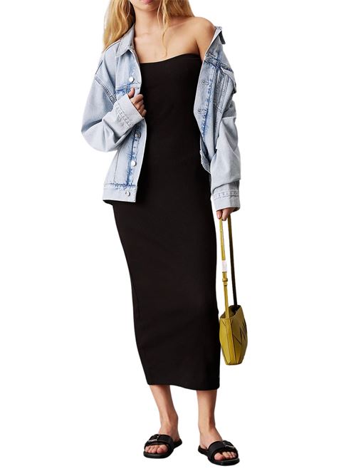 abito lungo a costine Calvin Klein Jeans | Abiti | J20J225263BEH