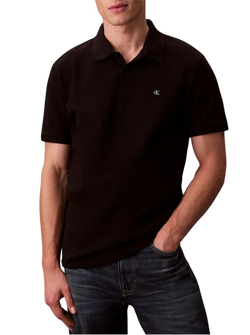 Polo nera in cotone Calvin Klein Jeans | Polo | LV040EM269UB1