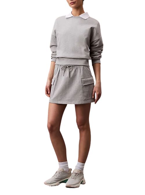 Gonna grigia in spugna Calvin Klein Jeans | Gonne | LV047B268GP79