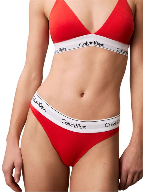 Perizoma rosso in misto cotone Calvin Klein | Intimo | 0000F3786EVO3