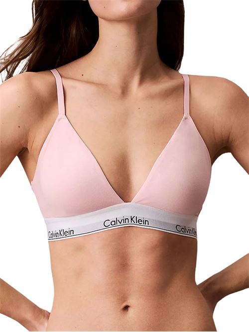 Reggiseno triangolo rosa in misto cotone Calvin Klein | Intimo | 000QF5650ESQL