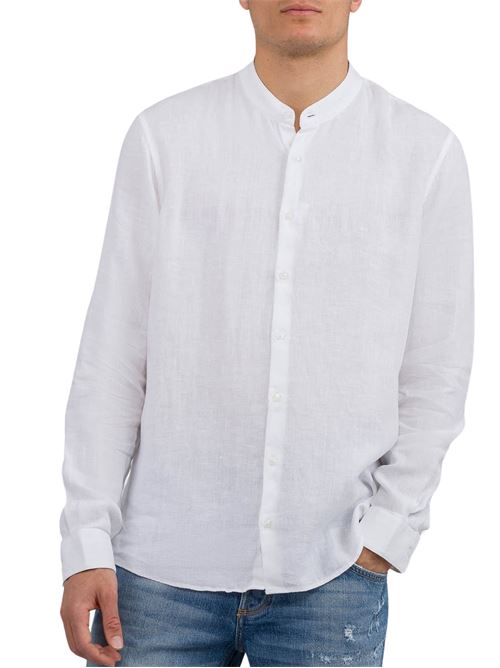 Camicia uomo bianca in lino Calvin Klein | Camicie | K10K1095110K4