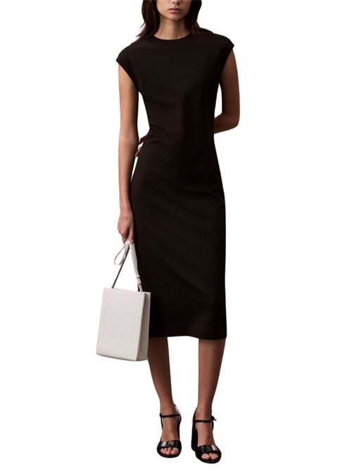 Abito donna nero in viscosa Calvin Klein | Abiti | LV044B012GUB1