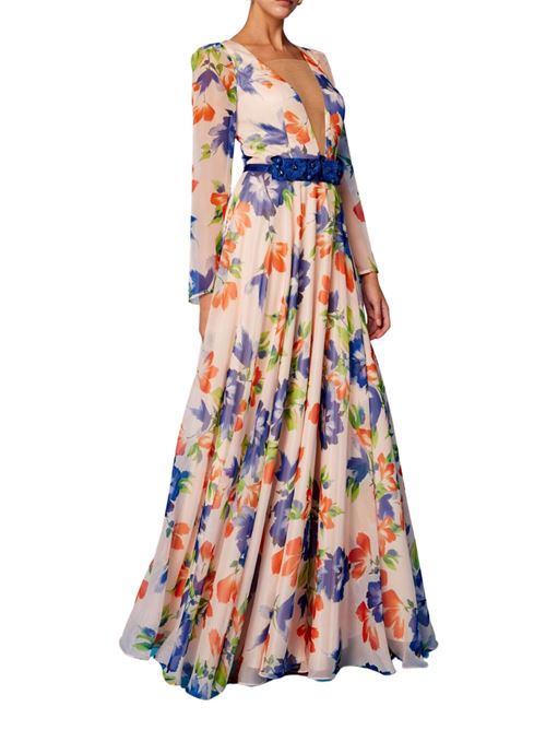 Abito nude in chiffon Carla Ruiz | Abiti | 5142292