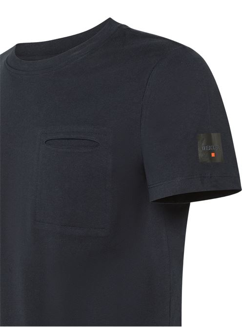 T-shirt uomo blu in cotone Dekker | TRIGGER215