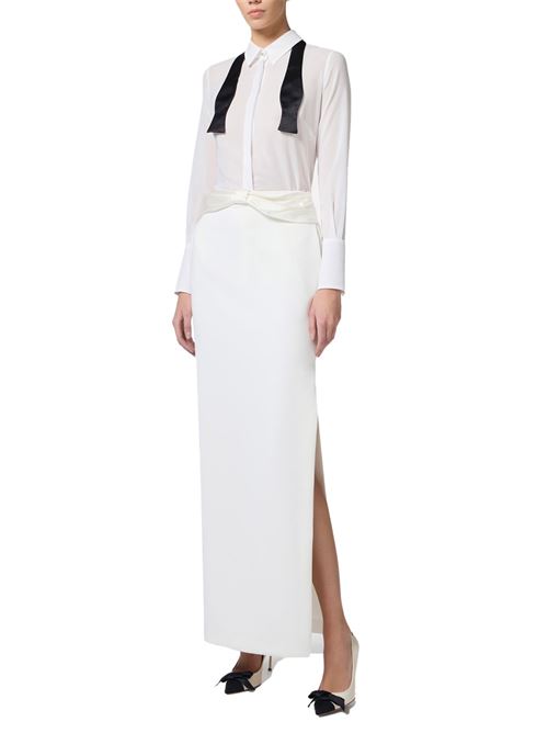 Camicia in georgette c/cravattino Elisabetta Franchi | Camicie | CA10952E2360