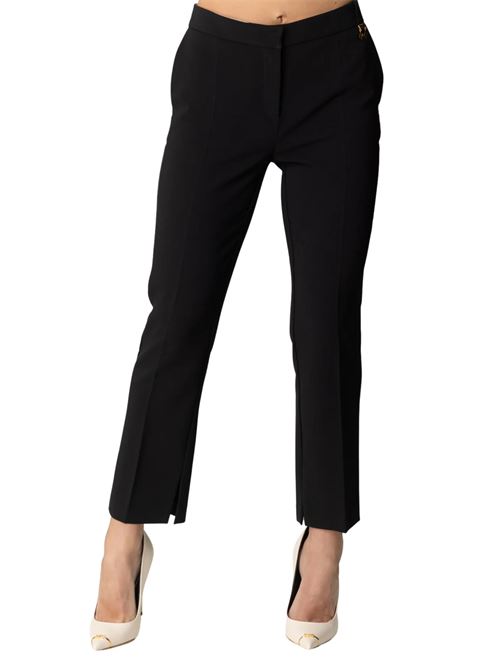 Pantalone nero in crepe Elisabetta Franchi | Pantaloni | PA09852E2110