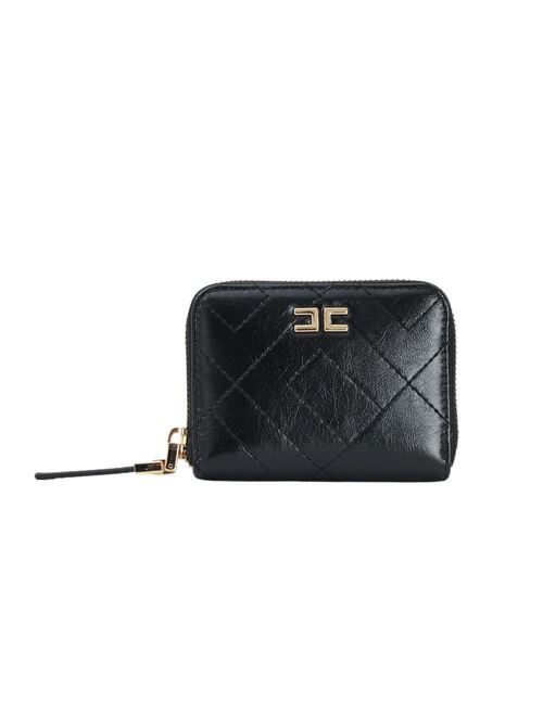 Portafoglio nero in similpelle Elisabetta Franchi | Portafogli | PF87A52E2110