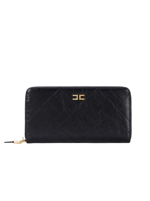 Portafoglio nero in similpelle Elisabetta Franchi | Portafogli | PF88A52E2110