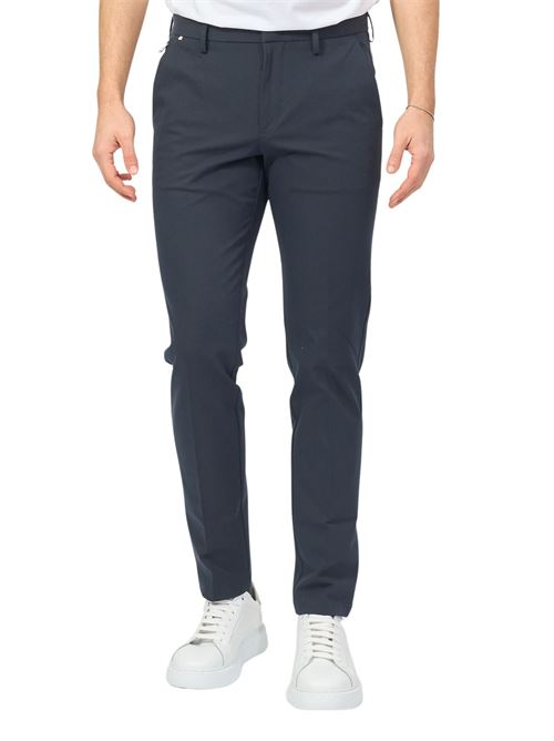 Pantalone uomo blu in cotone elasticizzato Hugo Boss | Pantaloni | 50487754404
